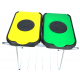 ARTEX EKO-Life 2 - stojak, stelaż na worki 2x120l z odchylaną klapką w wieku i półką żółto zielony