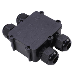 Puszka mufa hermetyczna czarna 4x 4Pin 0.5-4mm2 średnica kabla 8-12mm IP68 V-TAC VT-871