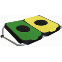 ARTEX WALLTHINKS 2 uchwyt ścienny na worki, pokrywa żółta - zielona z klapką