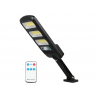 Lampa solarna LTC 3 x LED COB 24 W, 1800 lm, czujnik ruchu i zmierzchu, akumulator 1800 mAh, pilot.