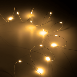 Lampki choinkowe świąteczne - 50 mini LED- ciepłe białe