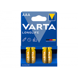 Bateria alkaliczna AAA 1.5 LR3 Varta LONGLIFE 4szt