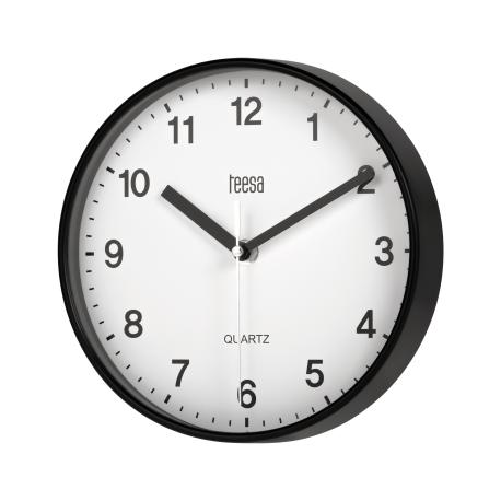 Teesa Zegar ścienny 20 cm czarny