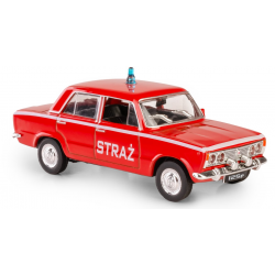 MODEL 1:43, POLSKI FIAT 125P STRAŻ POŻARNA, CZERWONY