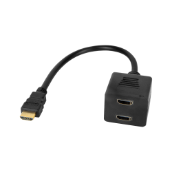 Adapter wtyk HDMI - 2x gniazdo HDMI 20 cm