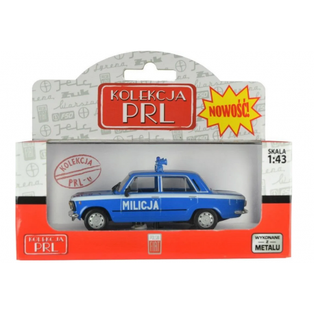 Model 1:34, PRL Fiat 125p MILICJA, niebieski