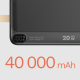 PowerBank Kruger&Matz 40000 mAh Li-ion z funkcją QC oraz PD