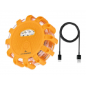 Lampa - flara ostrzegawcza 12 LED + 3 LED, akumulatorowa + kabel USB-C