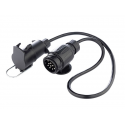 Adapter przyczepy 13/7 PIN 12V z przewodem 0,75m