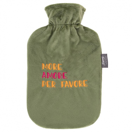 Fashy Termofor w welurowej osłonie zielonej Amore Per Favore