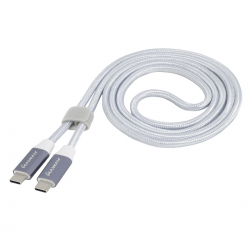Kabel do ładowania i synchronizacji, w oplocie z mikrofibry, 120 cm, USB-C