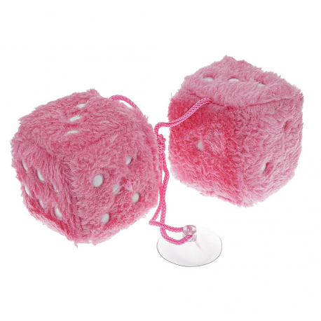 Pluszowe kostki ozdobne 60x60 mm, różowe