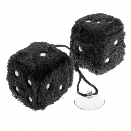 Pluszowe kostki ozdobne 60x60 mm, czarne