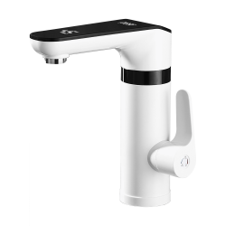 Przepływowy podgrzewacz wody - bateria stojąca biała, kran TSA4101