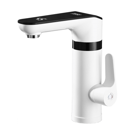 Przepływowy podgrzewacz wody - bateria stojąca biała, kran TSA4101