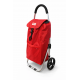 Wózek zakupowy czerwony 67l Aluminiowy stelaż, duże koła