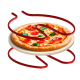 Piec do pizzy TEESA SUPREME FUN 1200W, 400 stopni, dwie grzałki, czarny