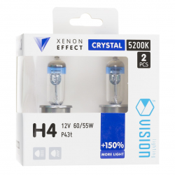 Żarówki VISION crystal white H4 12V 60/55W P43t +150%, 2 szt.
