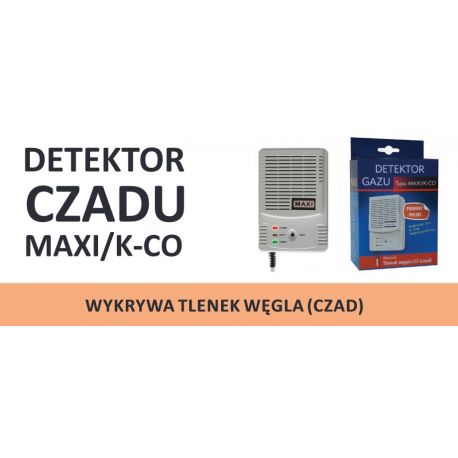 Detektor gazu MAXI /K-CO tlenek węgla, czad zasilanie 230V, produkt 100% polski